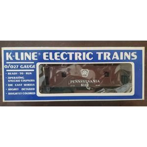 K-Line 6112 Pennsylvania Railroad Caboose O and O27 Gauge In Box